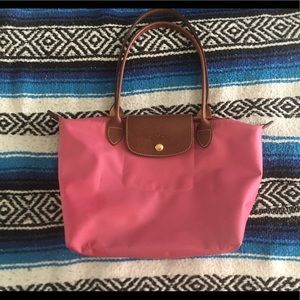 Longchamp le pilage small tote in Mauve